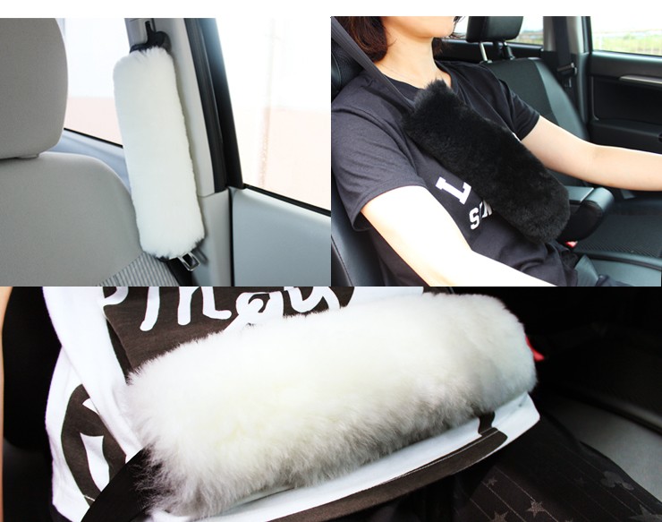 mouton＆interior NOBLE ムートンシートベルトカバー カーインテリア