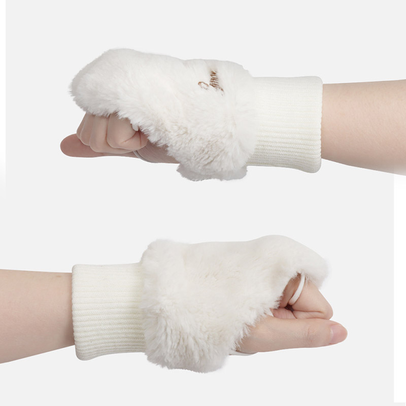 ゴルフ ハンドウォーマー グローブ 冬用 フェイクファー 両手用