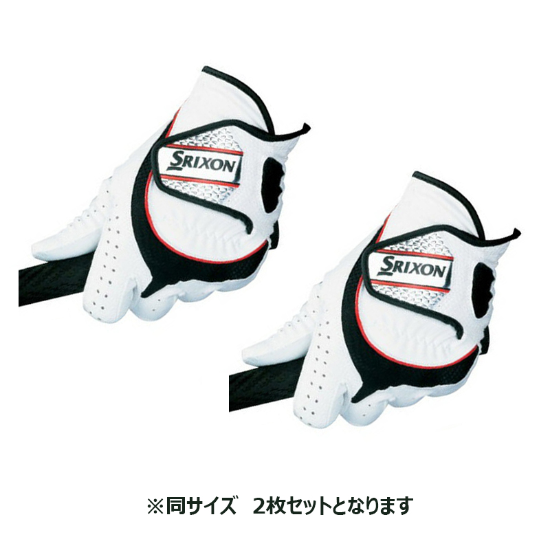 ゴルフ グローブ スリクソン S-003 ホワイト2枚セット 羊革 合皮 3D ダンロップ　グリップ力　手袋 お得｜noblegolf｜02