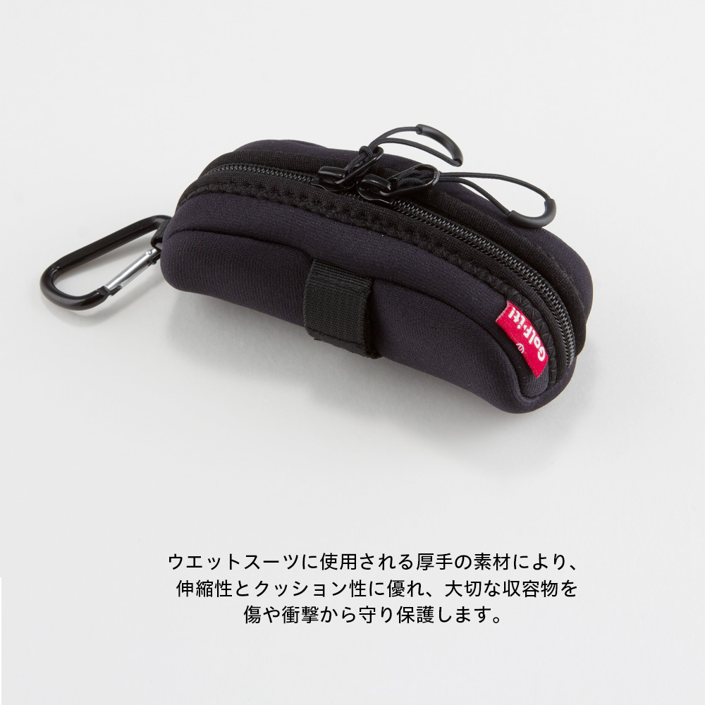 LITE（ライト） ゴルフ ボールケース ボールポーチ 3個入用 カラビナ