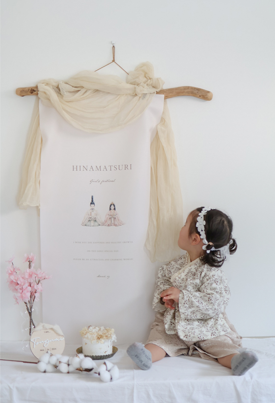 ひな祭り タペストリー 飾りつけ 桃の節句 ひなまつり 飾り付け 雛人形