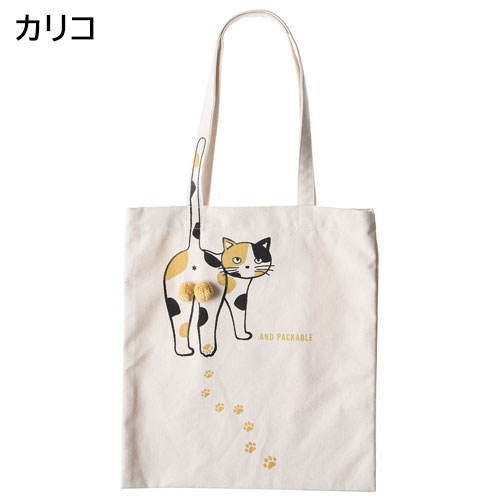 TECHNO PRIME メール便送料無料 ニャンタマトートバッグ A4 35×38cm 猫