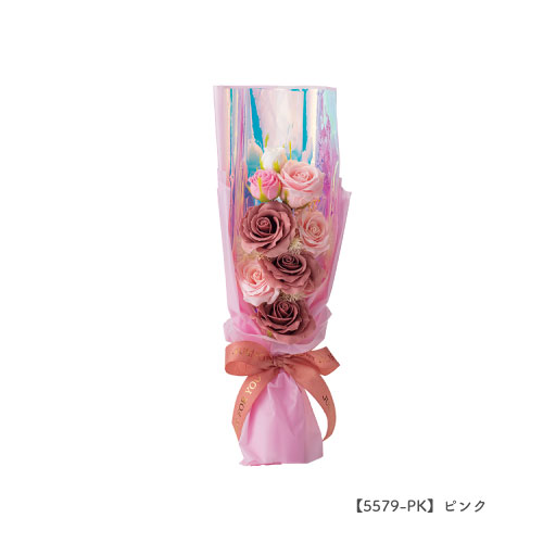 5579-]ロングソープフラワーブーケ 母の日 誕生日 入学 卒業 先生 成人