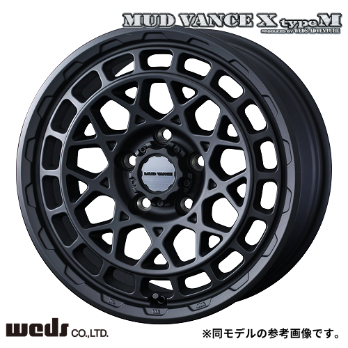 16�C���` �E�F�b�Y MUDVANCE X TYPE M�z�C�[��4�{�Z�b�g�y���������z �V�i 16X6.5J�i+45) 6/139.7 FULL MAT BLACKweds �i��0041567