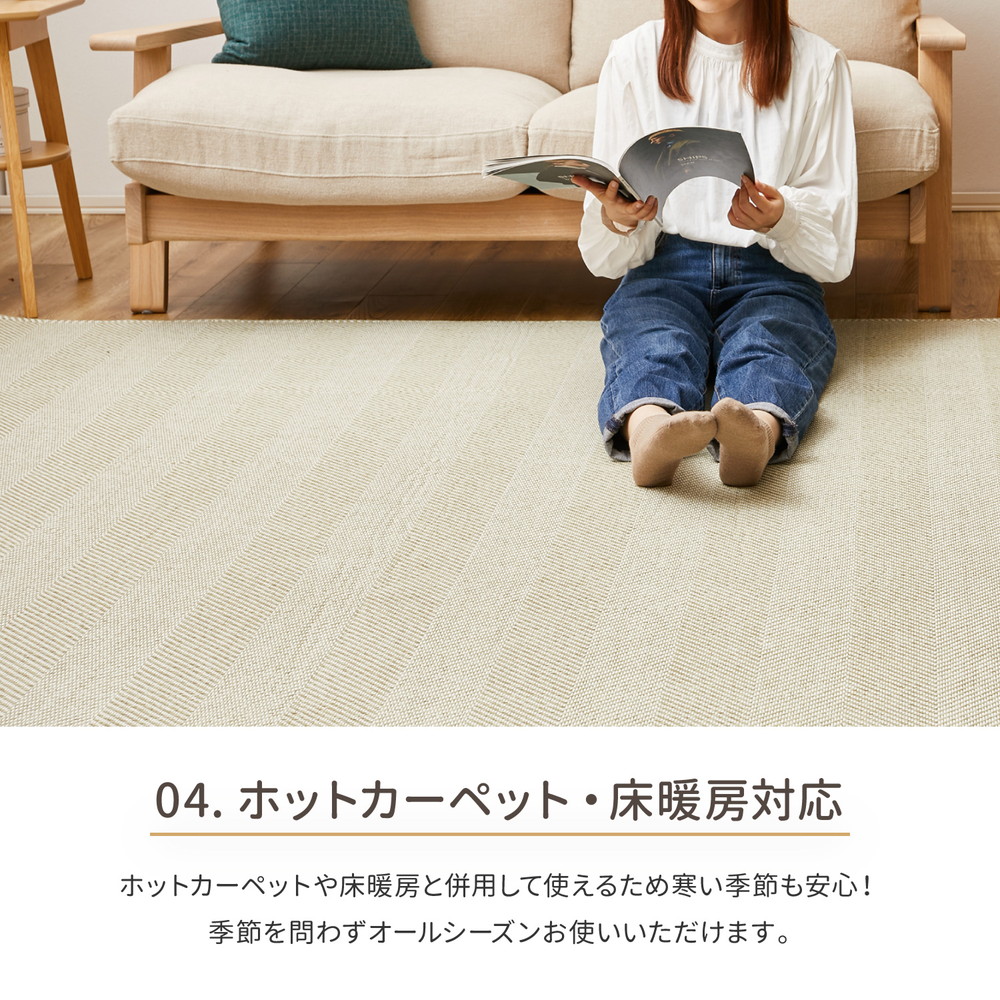 シンプル リビングラグ 230×230 洗える ラグカーペット 北欧 夏用 冬用 ラグマット カーペット ラグ 滑り止め付き 丸洗い 薄手 正方形 インテリア おすすめ