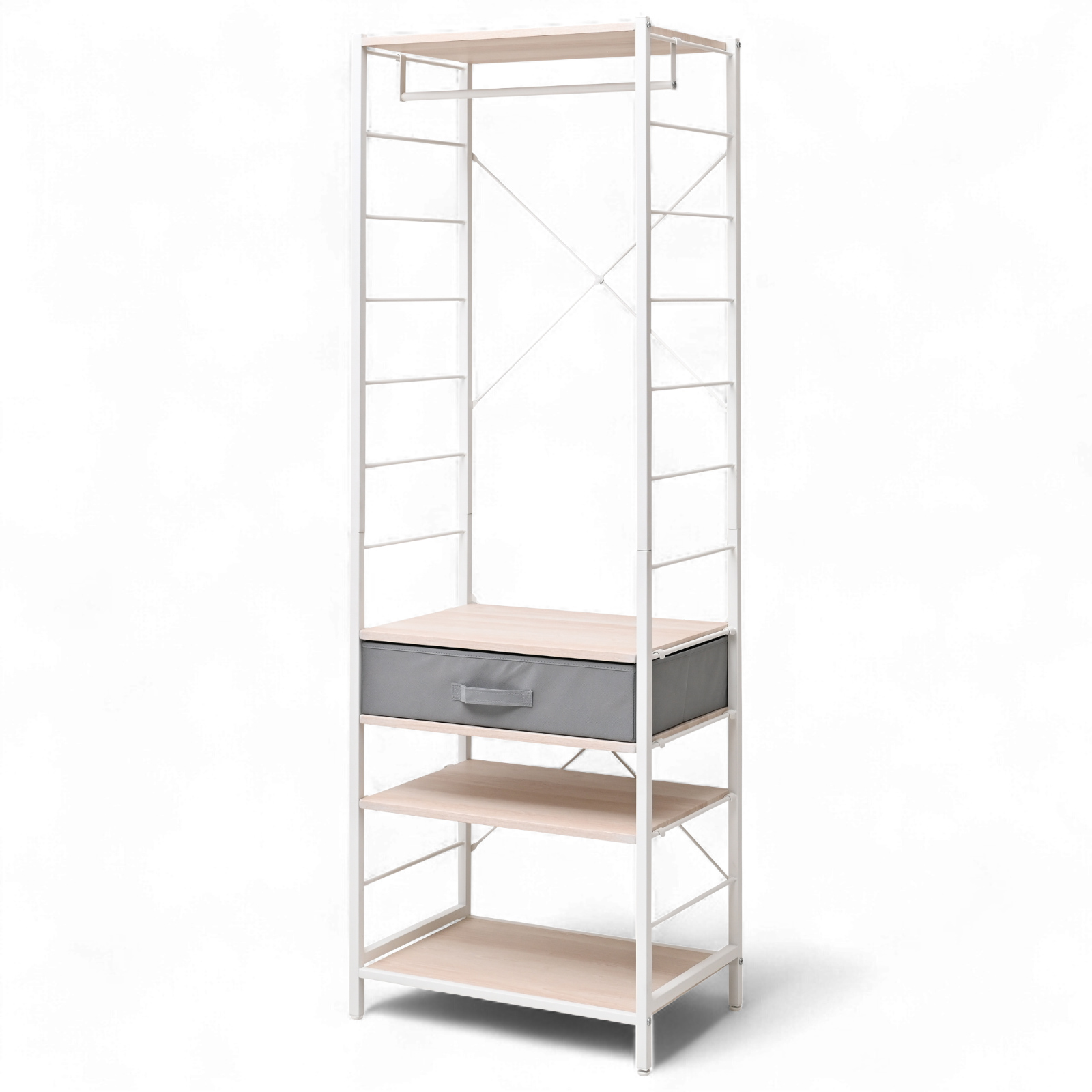 moca company Moduladder 引き出し付き 棚付き ハンガーラック スリム