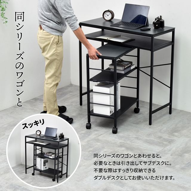使い方色々 セラミック天板 カウンターテーブル 幅90cm 奥行40cm 高さ90cm アイロン台 作業台 ハイテーブル_16