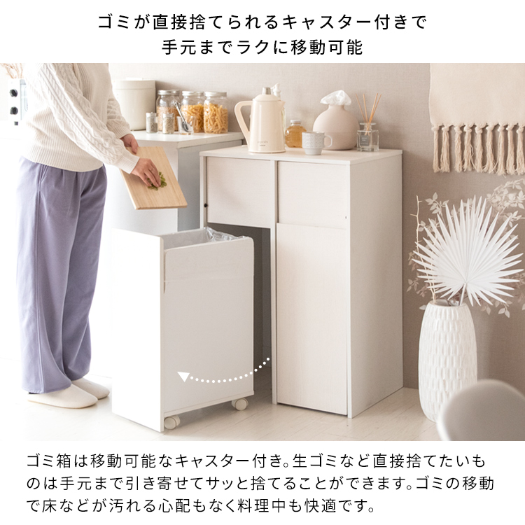 インテリアに溶け込む 2分別 ダストボックス 分別 ゴミ箱 縦型 スリム