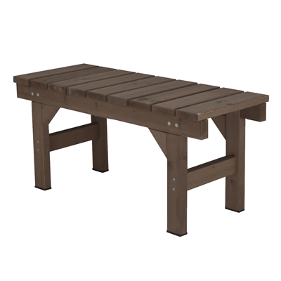 ウッドデッキ風 ガーデンベンチ 幅87 / 木製ベンチ 屋外 天然木