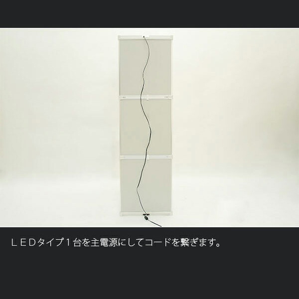 UVカット アクリル コレクションケース 3段セット・ダブルLED (背面