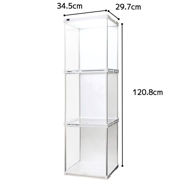 UVカット アクリル コレクションケース Fケース 3段セット・シングル