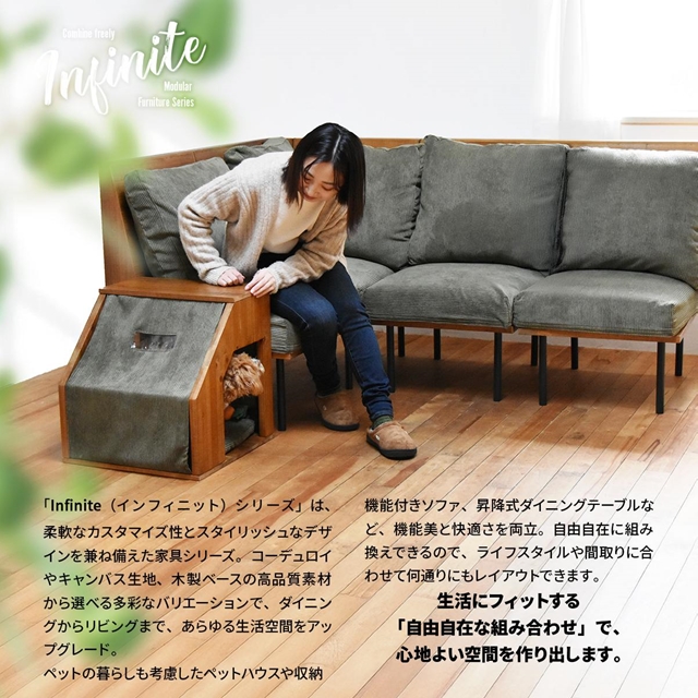 INFINITEシリーズ ペットハウス クッション付き 室内 ドッグハウス