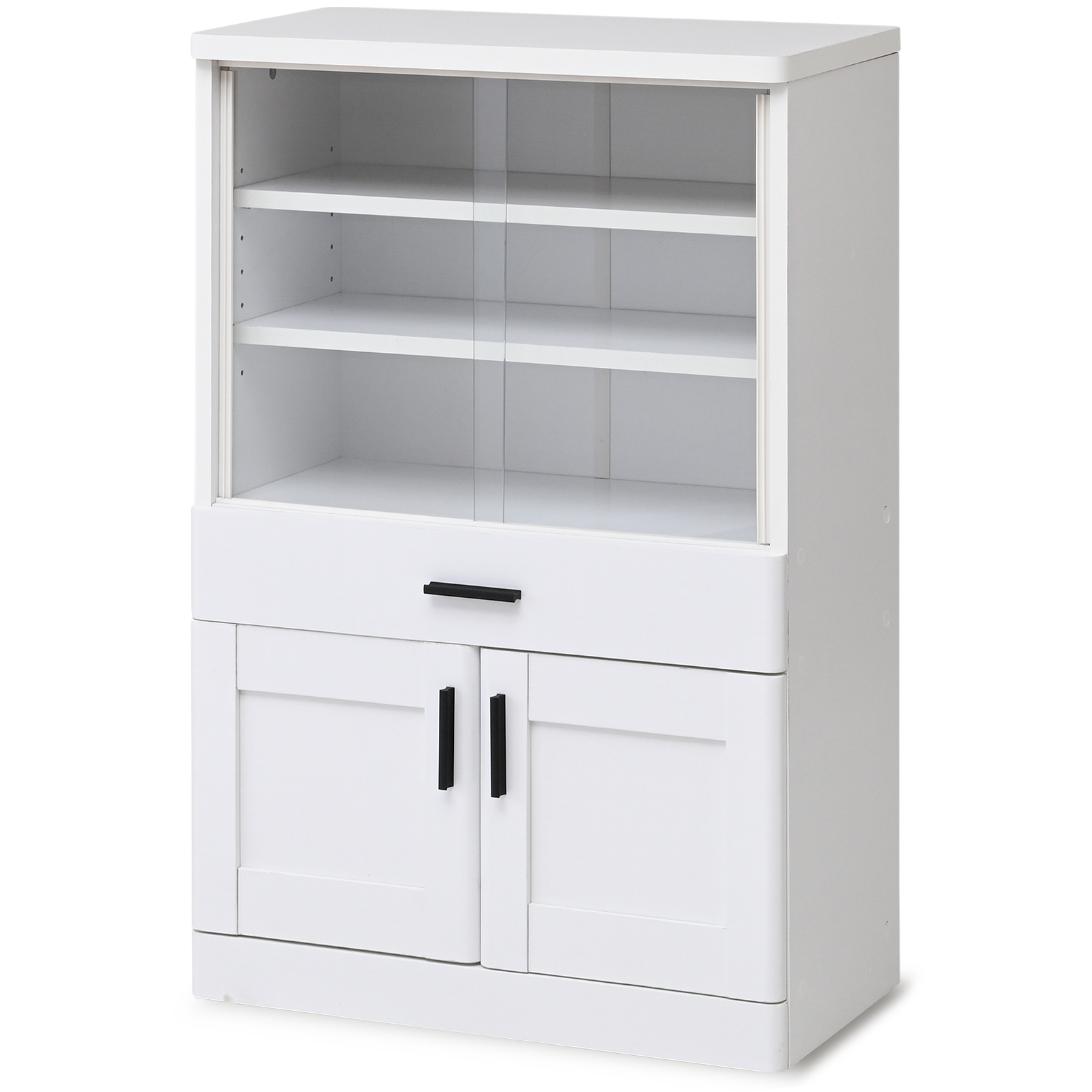 ミニ食器棚　白　カントリー調 ミニ食器棚 白 カントリー調 ミニ食器棚（キッチン収納）（スタイル