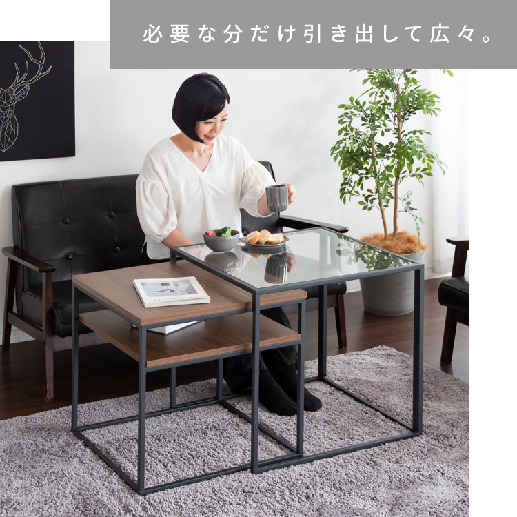 【美品】【値下げしました】ガラスネストローテーブル imgrc0091174002.jpg
