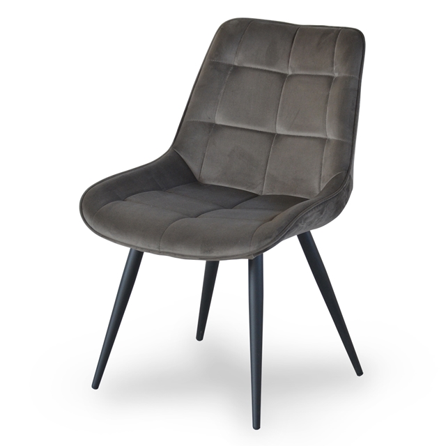 ベロア生地＆ステッチ ダイニングチェアー / ファブリック ダイニング