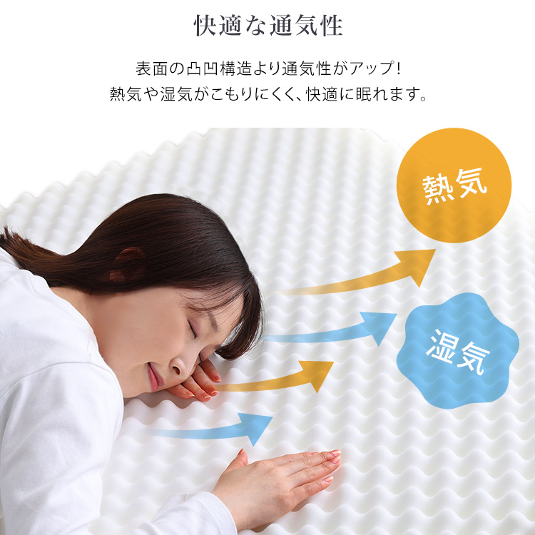 点で支える 高反発マットレス ダブル 厚さ10ｃｍ ウレタンマットレス プロファイル加工 硬め 体圧分散 リバーシブル 高齢者 おすすめ 腰痛 トッパー