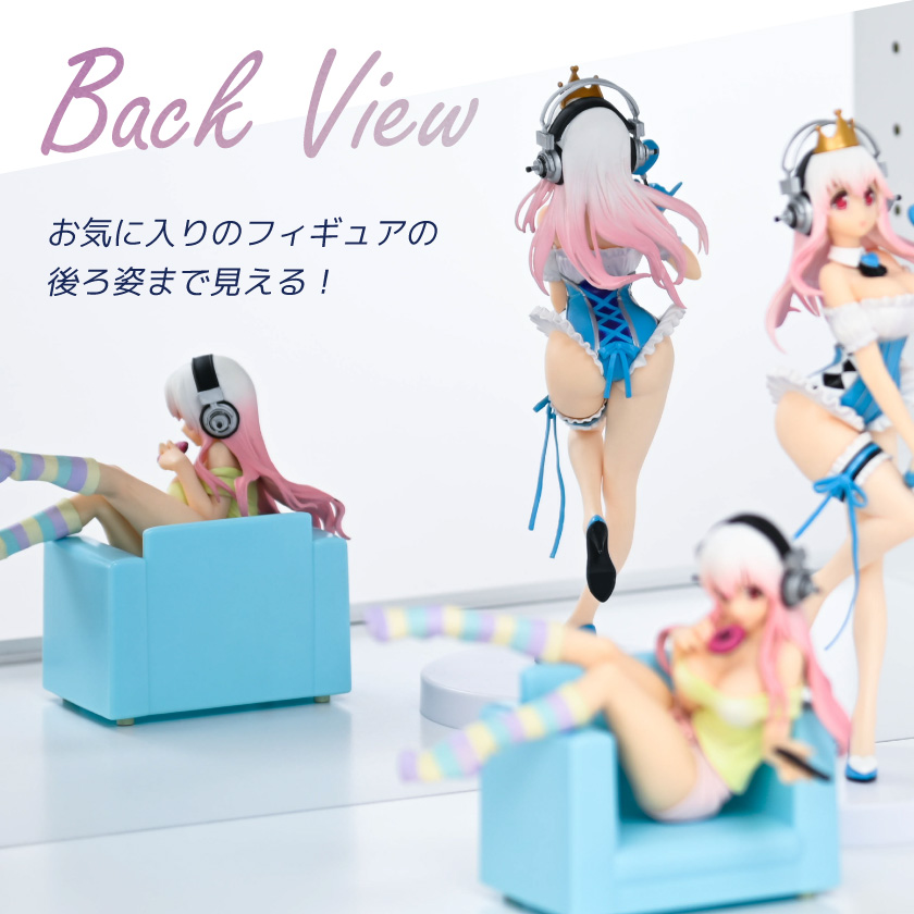 オプションパーツ キューブボックスα ワイド ハイタイプ 専用 背面ミラー フィギュア ディスプレイ 飾る ミラー_3