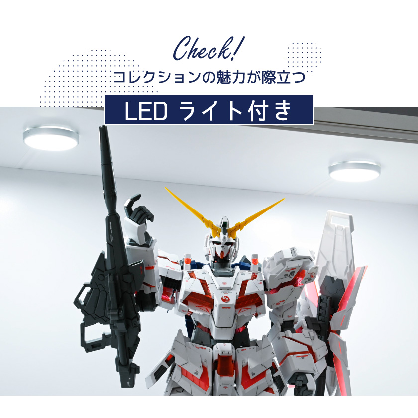 led 増設用 フィギュアケース 横長 uvカット コレクションケース 大型 アクリル 透明 扉付 収納 木製 大きい キューブボックスα ワイド スーパーハイタイプ | ブランド登録なし | 07