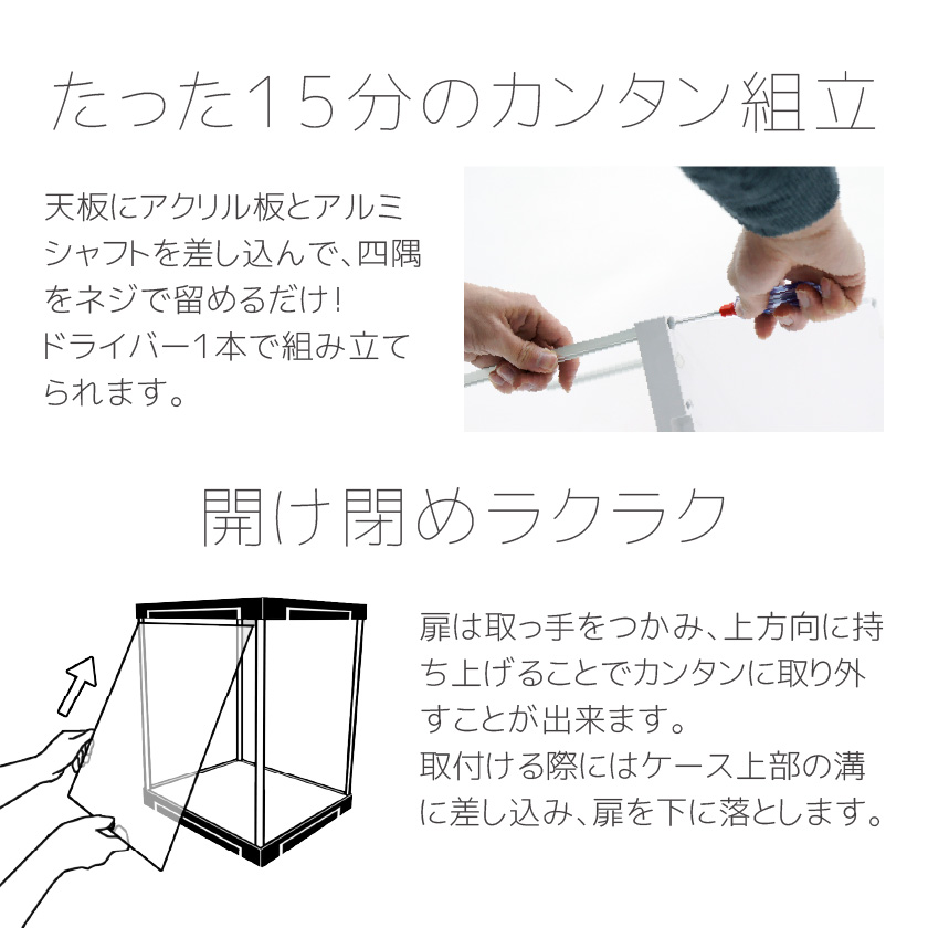 UVカット LED付き コレクションケース J-STAGE HIGH LED基本タイプ