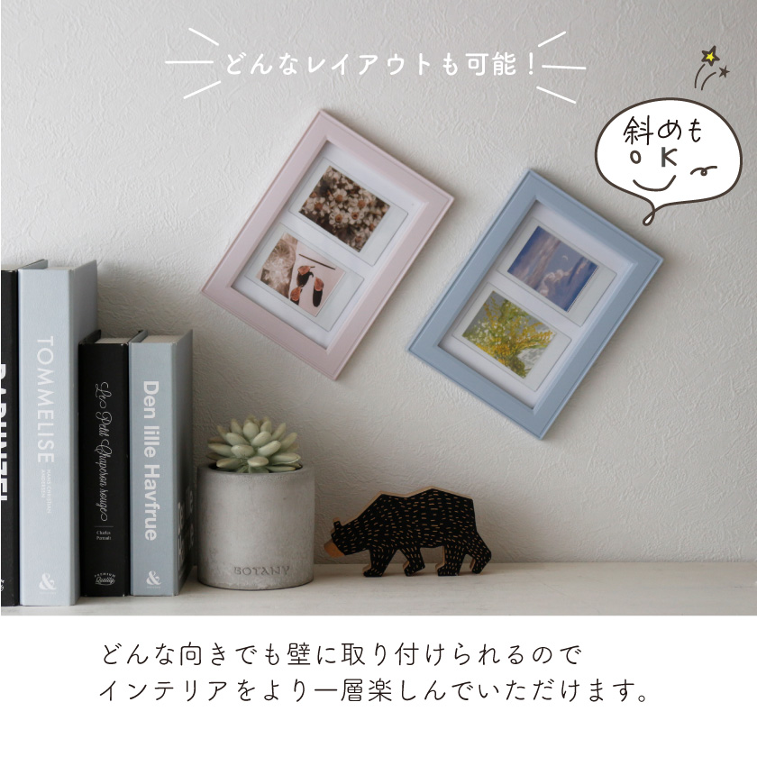 チェキフレーム チェキホルダー 壁掛け uvカット フォトフレーム チェキ 収納 額縁 instax mini フィルム 飾る 賃貸 石膏ボード 壁を傷つけない 穴開けない | ブランド登録なし | 08