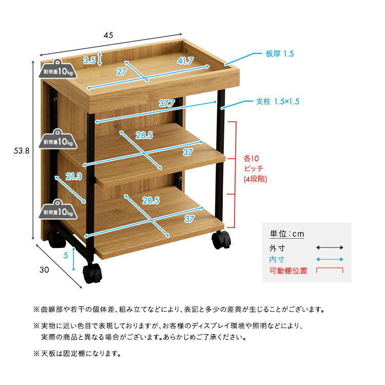 クルっと目隠し サイドワゴン キャスター付き ...の詳細画像1