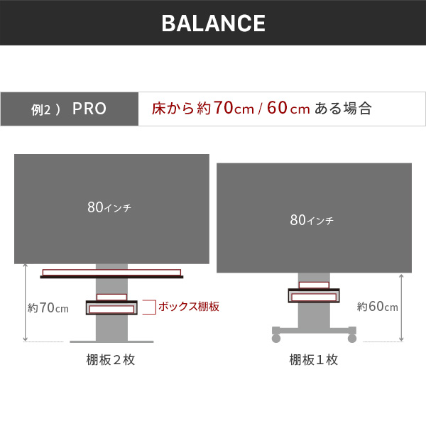 隠す 魅せる 自由な棚板 壁寄せテレビスタンド WALL専用