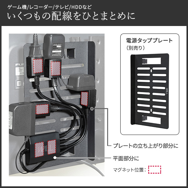 オプション 背面の配線をマグネットでスマートに WALL インテリア