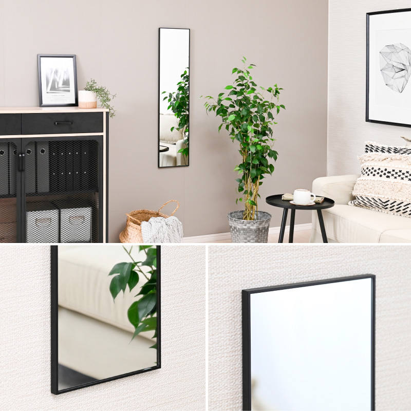 壁かけミラー 壁掛け鏡 姿見 縦横使える 立て...の詳細画像3