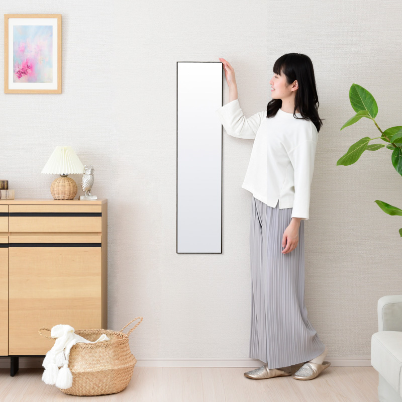 壁かけミラー 壁掛け鏡 姿見 縦横使える 立て...の詳細画像5
