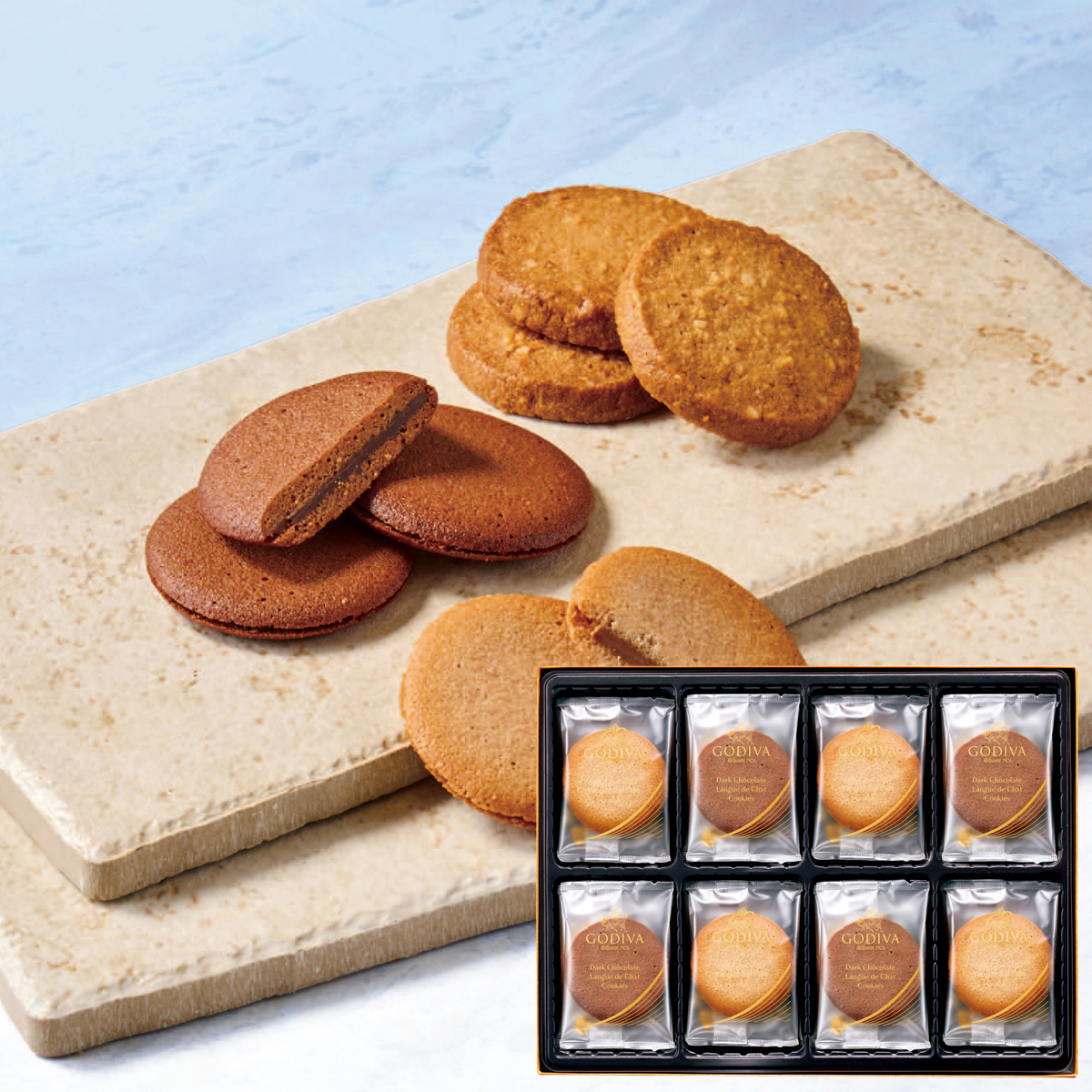 お歳暮 御歳暮 冬ギフト プレゼント 2025 送料無料 お菓子 スイーツ 「 ゴディバ 」 ラングドシャ クッキー アソートメント 30枚入 焼菓 チョコ GDC-311 |  | 01