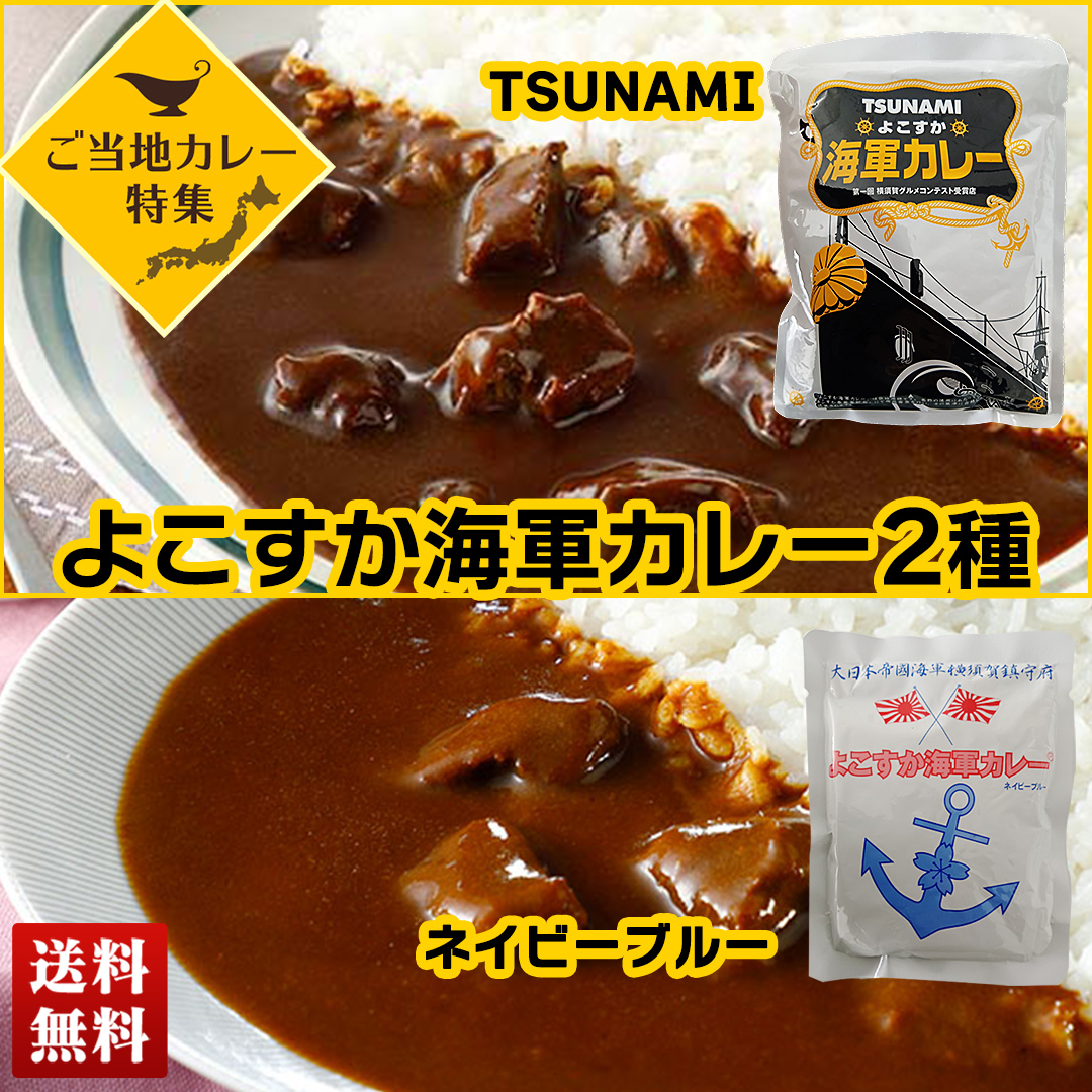ご当地カレー よこすか海軍カレー ネイビーブルー ＆ TSUNAMI 2食