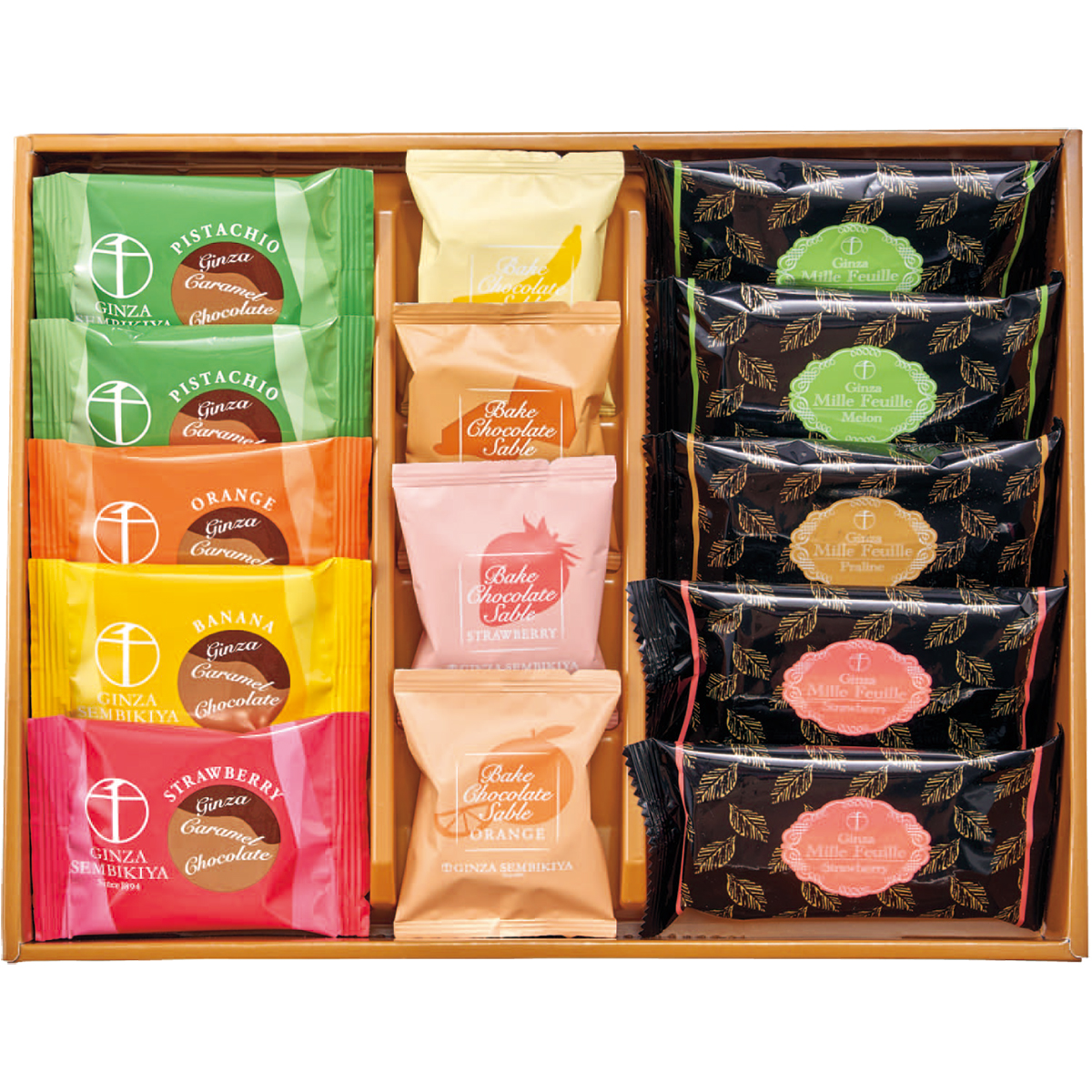 お歳暮 御歳暮 冬ギフト プレゼント 2025 送料無料 お菓子 スイーツ 「 銀座千疋屋 」 銀座ショコラセレクション ミルフィーユ 洋菓子 セット PGS-447 |  | 04