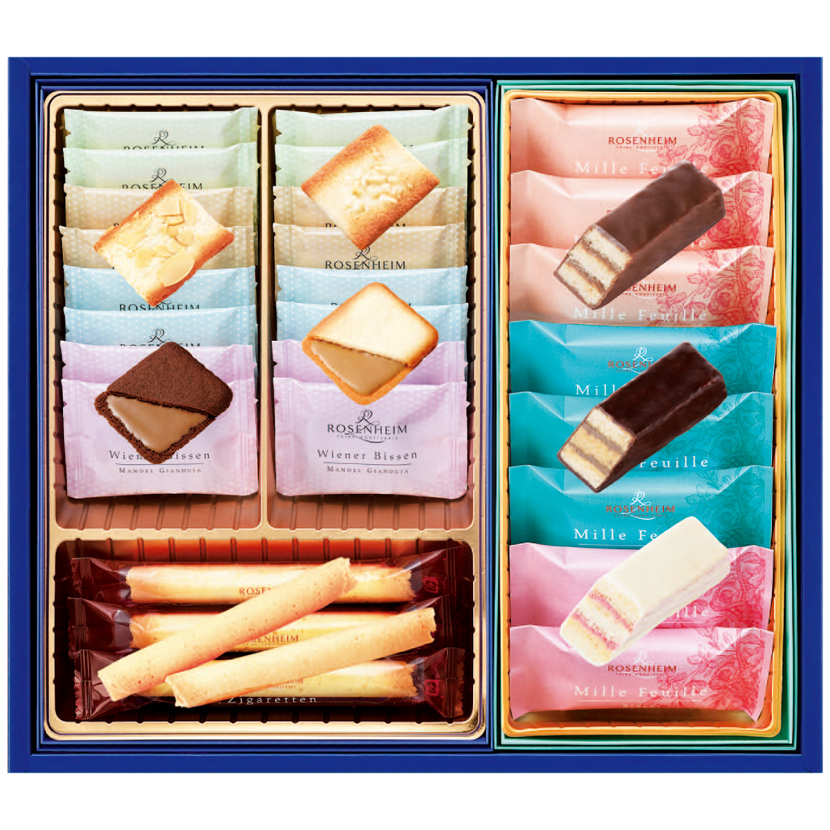 お歳暮 御歳暮 冬ギフト プレゼント 2025 送料無料 お菓子 スイーツ 「 ローゼンハイム 」 グランセレクション ミルフィーユ 焼き菓子 焼菓子 RGS-1 |  | 04
