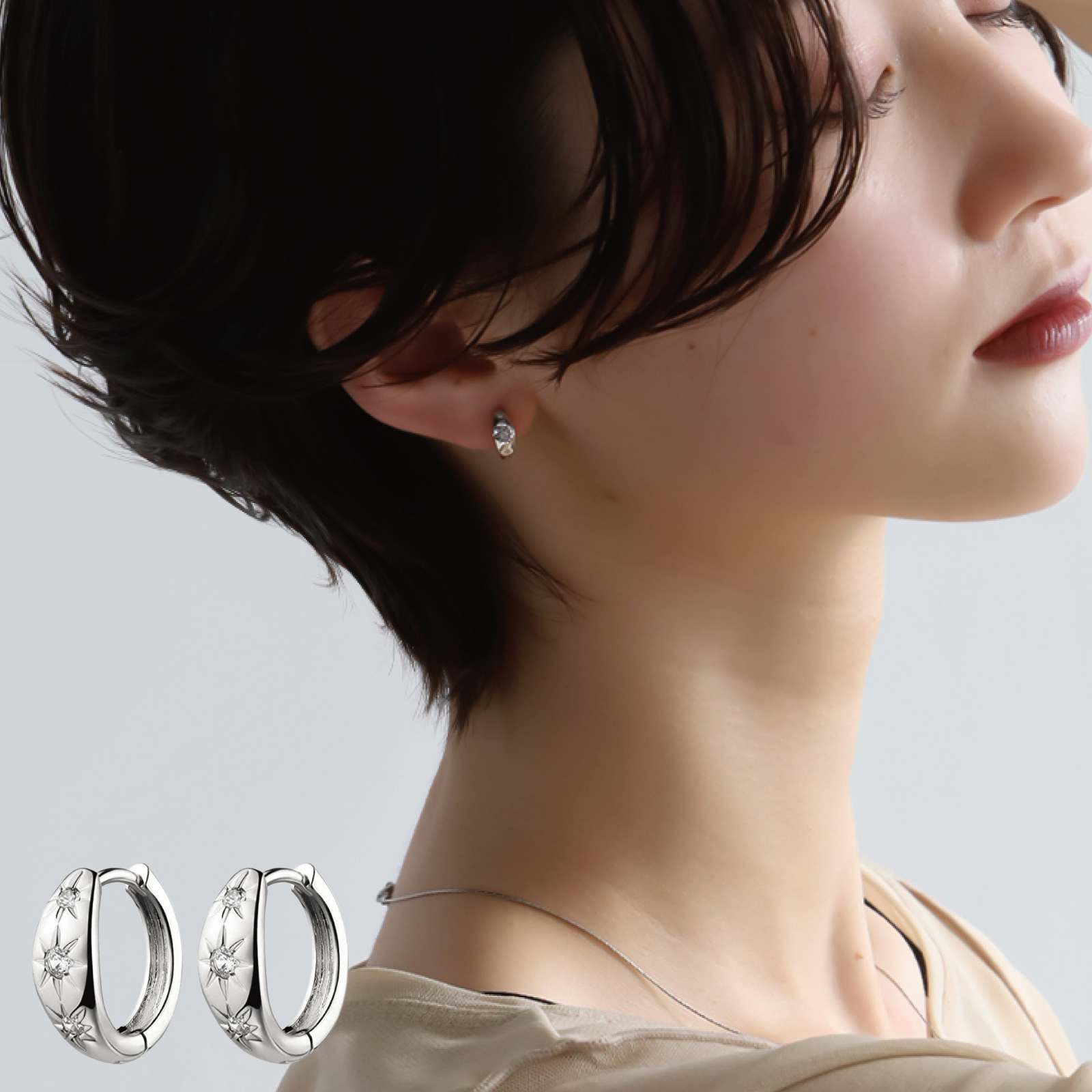 ピアス フープピアス 18金 つけっぱなし K18 アレルギー対応