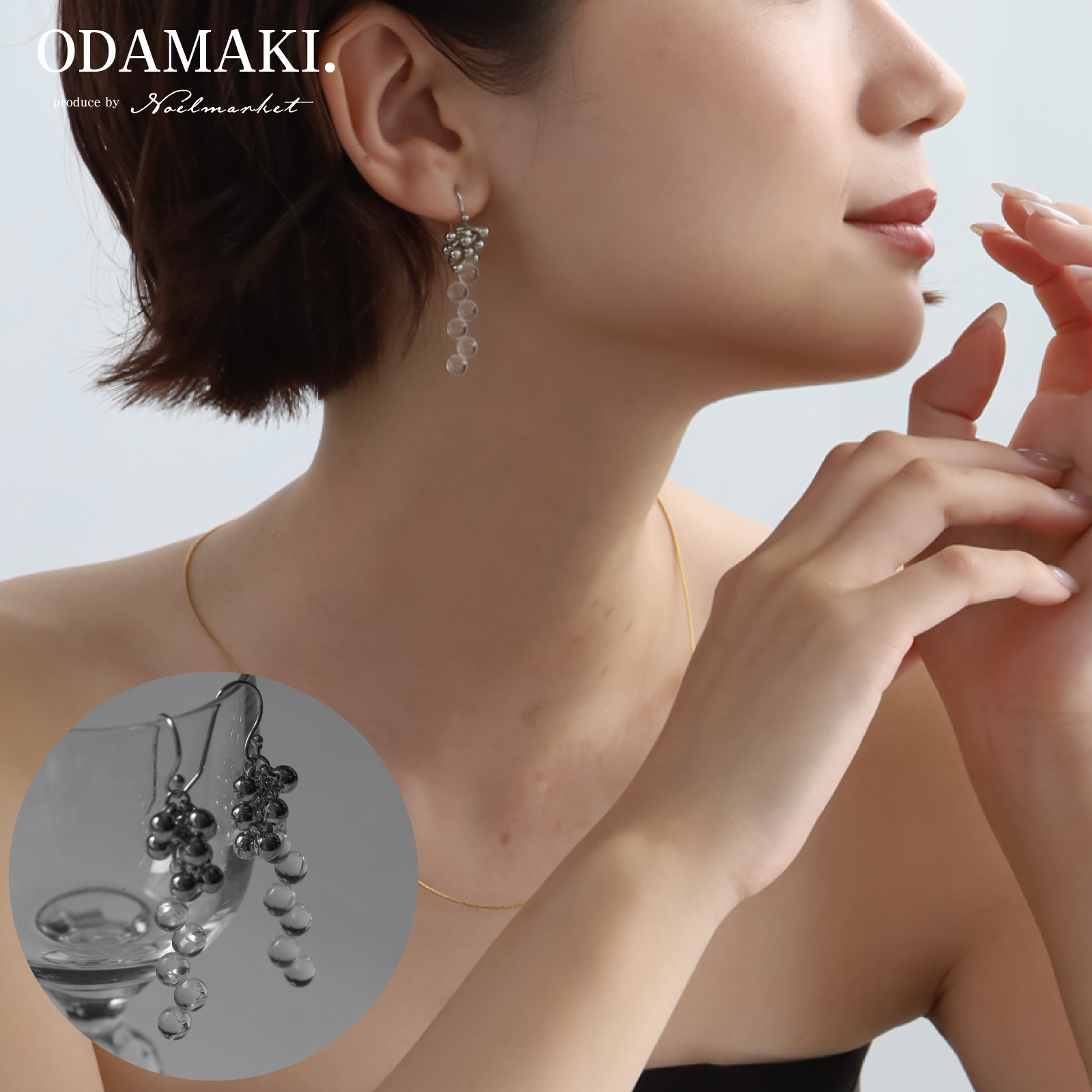 ピアス 金属アレルギー つけっぱなし ガラス ハンドメイド 花 18k 