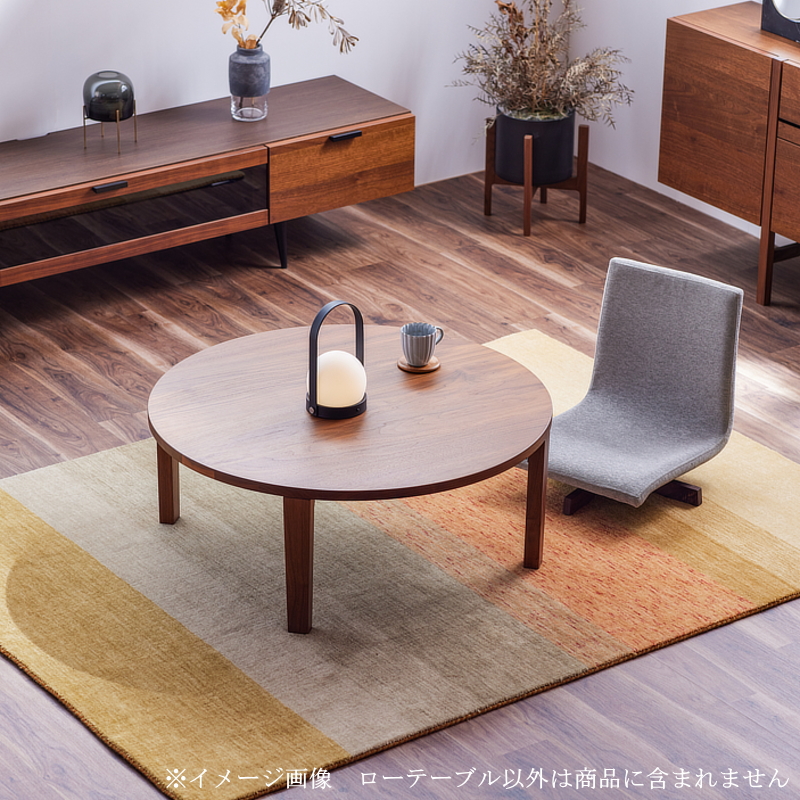 無垢材 円形 座卓 ローテーブル 研磨済み ナチュラル 幅90 折れ脚座卓 円 ローテーブル ラウンド センター 幅90cm セレクト