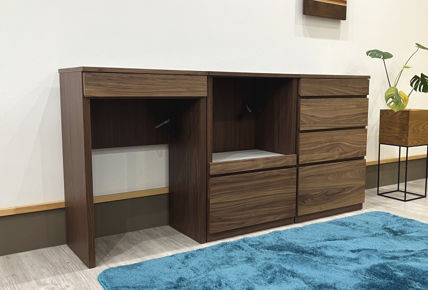 チェスト カウンター キッチン収納 幅60 炊飯器 ウォールナット