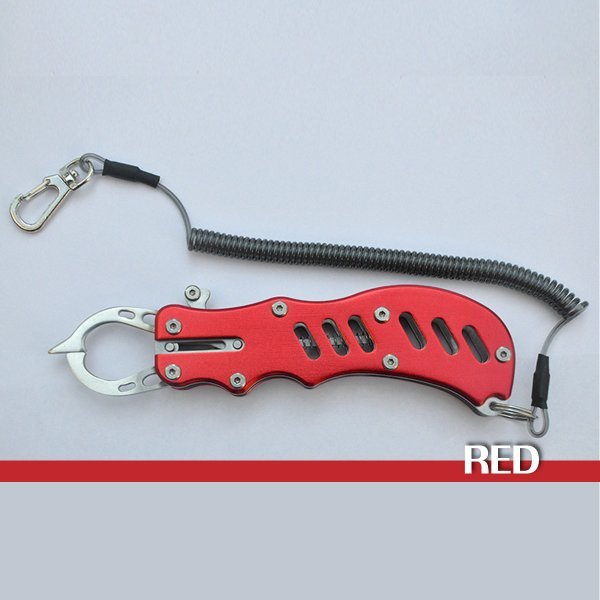 フィッシュグリップ 釣り フィッシュキャッチャー フィッシングプライヤー  魚掴み グリップ コンパクト ステンレス 釣り具 カラビナ付き LB-81 区分N |  | 02