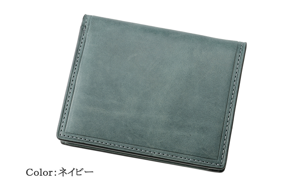 二つ折り財布 コンパクト メンズ 本革 ミニ財布 牛革 キップスキン ボックス型小銭入れ 経年変化 ギフト プレゼント クレシータ 3793の画像