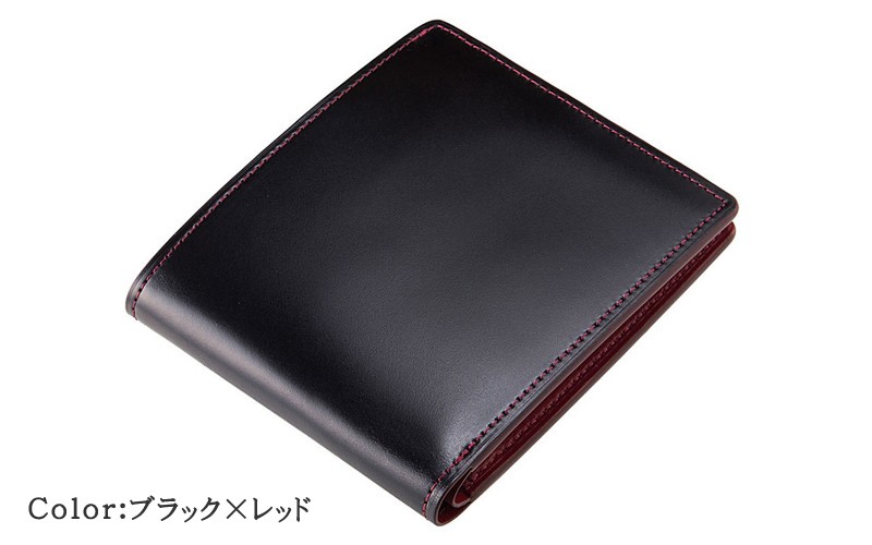 二つ折り 財布 小銭入れなし カード札入 コードバン キプリス CYPRIS 