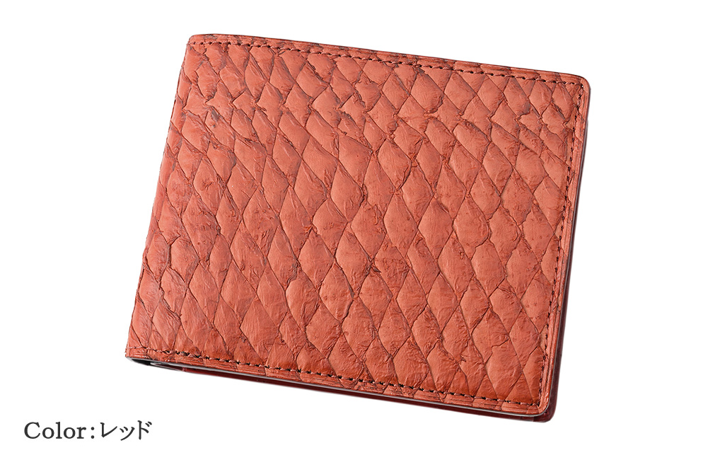 財布 メンズ 二つ折り財布 本革 小銭入れあり キプリス MADAI -Ocean Leather- CYPRIS 日本製 ブランド レザー 魚革 鯛 4131の画像