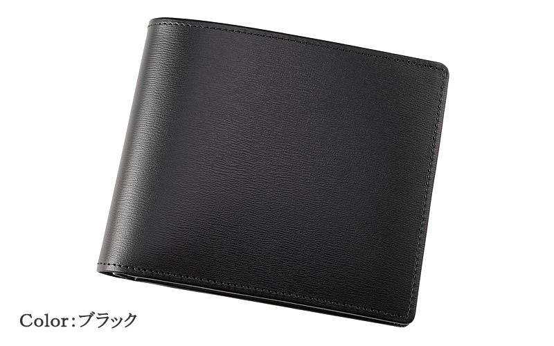 財布 メンズ 二つ折り財布 本革 小銭入れなし CYPRIS キプリスコレクション ボックスカーフ 父の日 ギフト 誕生日 プレゼント 4511の画像