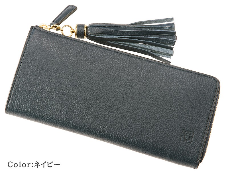 CYPRIS レディース 長財布 革 L字ラウンドファスナー