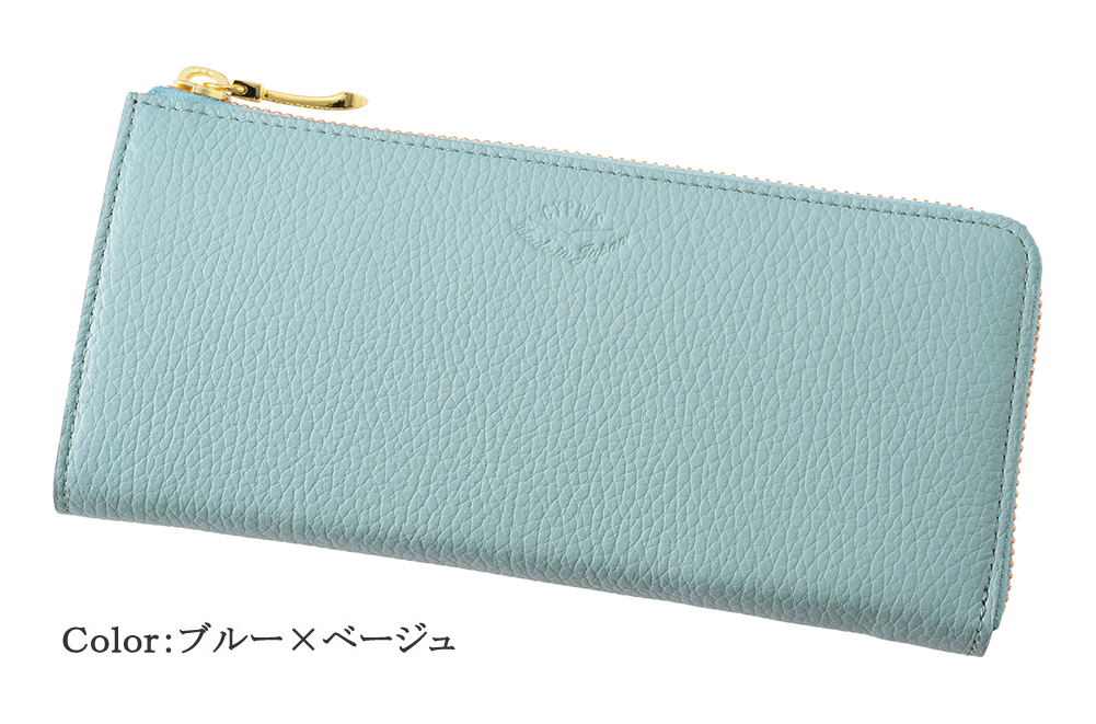 長財布 レディース 小銭入れ仕切りあり 本革 日本製 L字ファスナー キプリス  ハニーセル CYPRIS 財布 ルミナス 使いやすい 母の日 プレゼント 6447の画像