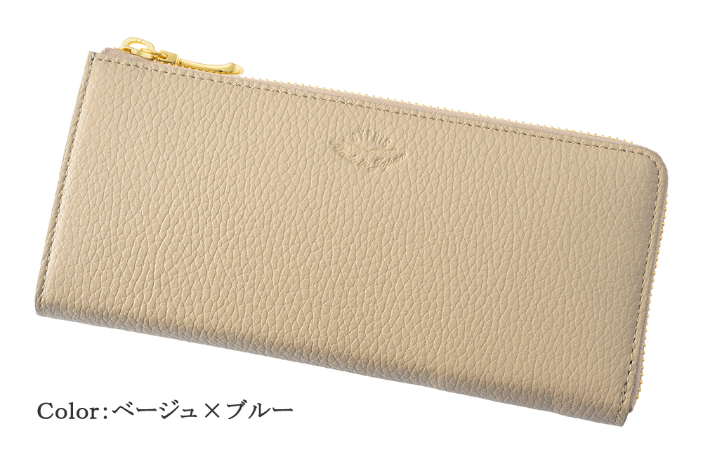 長財布 レディース 小銭入れ仕切りあり 本革 日本製 L字ファスナー キプリス  ハニーセル CYPRIS 財布 ルミナス 使いやすい 母の日 プレゼント 6447の画像