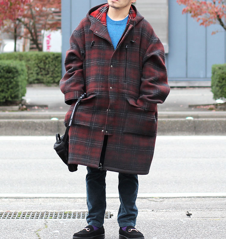 【s40】【セブンバイセブン/7×7】FULL ZIP PARKA COAT -Needle punch Fleece / check-  [800-0210005]【送料無料】【キャンセル返品交換不可】【let】