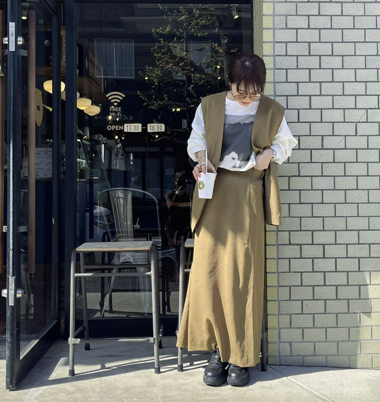 大阪買蔵 agawd Skirt Flare Minimal Vest Minimal ベスト/ジレ