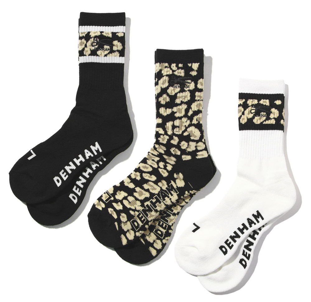 デンハム/DENHAM】LP 3 PACK SOCKS（レオパード3パックソックス