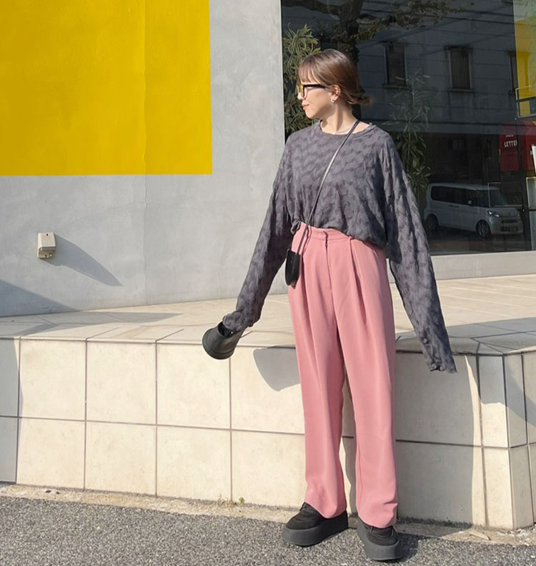 AGAWD（アガウド） 【s50】【アガウド/AgAwd】Tuck Wide Trousers