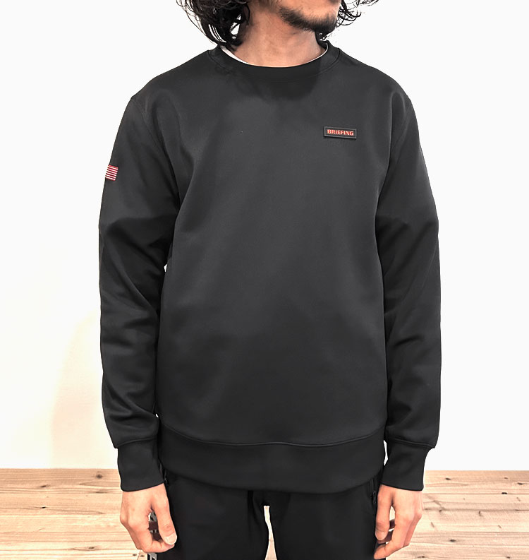 ブリーフィング/BRIEFING】MENS 3D LOGO CREW NECK（メンズ3Dロゴ